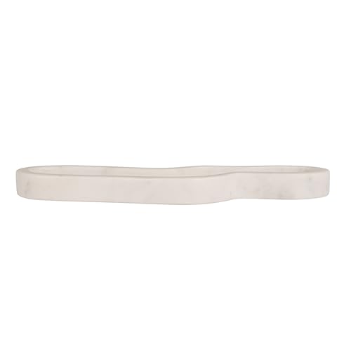 Bloomingville Organic-Shaped Marble Tray, White