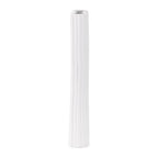 Howard Elliott Collection Hirst Ceramic Vase, White Ripple Texture Modern Abstract Decorative Flower Vase for Weddings, Floral Arrangements, Living Room & Home Decor, 4.75 x 4.75 x 15.75 Inch - size: 15.8"L x 4.8"W