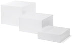 Red Co. Set of 3 Glossy White Acrylic Cube Display Nesting Risers with Hollow Bottoms - 2 Pack - color: White, size: 6",7",8" - 2 pack