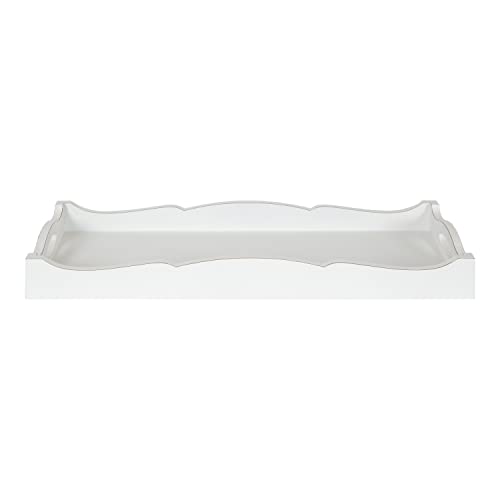 Kate and Laurel Astral Rustic Farmhouse Wood Tray; 10 x 24; White; Decorative Rustic Tray with Distressed Wood and Sophisticated Finish for Farmhouse Decor Scheme