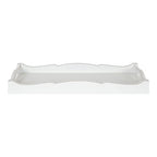 Kate and Laurel Astral Rustic Farmhouse Wood Tray; 10 x 24; White; Decorative Rustic Tray with Distressed Wood and Sophisticated Finish for Farmhouse Decor Scheme
