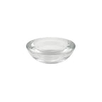 WGV Sturdy Tea Light Votive Candle Holder 3" W, Clear Heavy Thick Chubby Plate Bowl Glass, Small Accent Decor, 1 Pc - color: Clear-chubby-3"