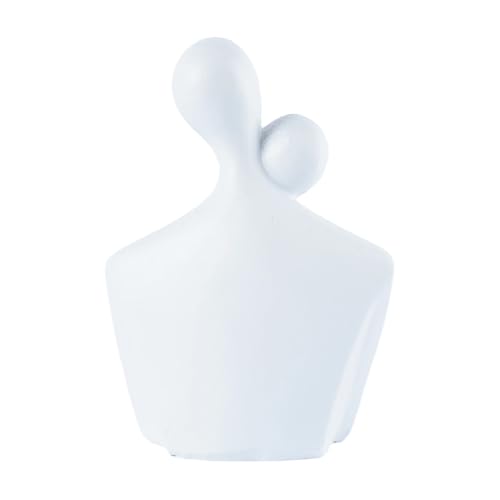 Abstract Couple Sculptures Statues for Home Decor Resin Love Statue Modern Tv Stand Decor Small Decor for Shelves Romantic Bedroom Decor for Couples, White - color: White