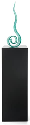 Displays2go, Portable Gallery Pedestal, Laminated Particle Board, Melamine Construction – Black Finish (WDCUBEBLK3) - color: Black, size: 36"H