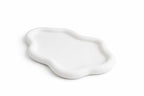White Organic Shape Catchall Tray, Minimalist Desk Organizer for Keys, Jewelry and Small Accessories