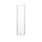 WGVI Hurricane Candle Holder Sleeve, Wide 3", Height 10", Clear Glass Cylinder Candleholder, Chimney Tube, Open Ended Candle Shade, 1 Piece - size: 3"x10"H