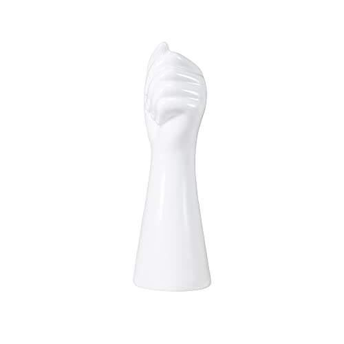 Human Body Ceramic Hand Vase, Arm Body Shaped Small Flower vase Modern Aesthetic Decorative White Ceramic vases for Home Living Room décor