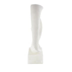 Deco 79 Polystone Abstract Decorative Sculpture Textured Open Wave Home Decor Statue with Elevated Base, Accent Figurine 22" x 6" x 22", White - size: 22" x 6" x 22"
