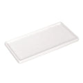 Ceramic Soap Dispenser Tray for Kitchen and Bathroom, Modern and Farmhouse Rectangle Service Tray - White(1 Pc)