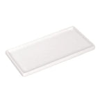 Ceramic Soap Dispenser Tray for Kitchen and Bathroom, Modern and Farmhouse Rectangle Service Tray - White(1 Pc)
