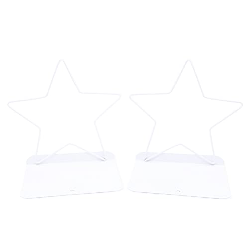 Fashion Star Bookend Non-Skid Metal Book Ends Book Stands for Home Shelves School Office Decoration Kids Study Gift (White) - color: White