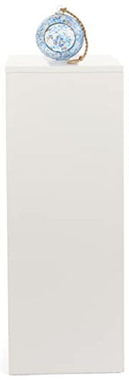 Displays2go, Rectangular Retail Store Pedestal, Laminated Particle Board & Melamine Construction – White Finish (WDCUBEWHT3) - color: White, size: 36"H