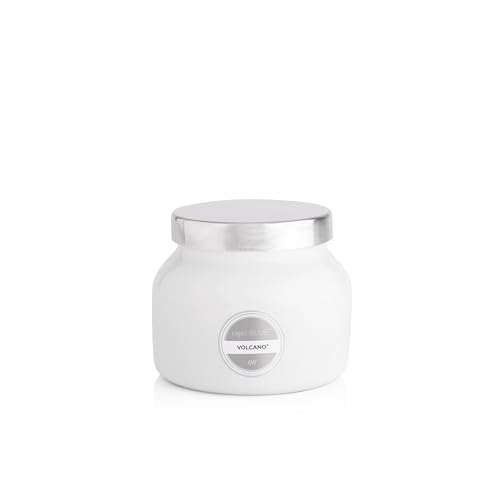 Capri Blue Volcano Scented Candles - Luxury Glass Jar Candles for Home Scented with Tropical Fruit & Sugared Citrus - Soy Wax Blend - Capri Blue Volcano - White Color (8 oz) - color: White, size: 8 oz