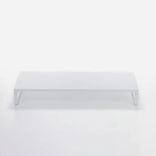 LIHIT LAB Desktop Stand, 9.8 x 23.2 x 3.1 inches, White (A7332-0) - color: White, size: 9.8" x 23.2" x 3.1", style: Single