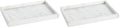 Juvale Large Marble Vanity Tray - Jewelry & Cosmetic Organizer with Drawer Organizer - Bathroom Display with Soap Tray - Home Accent Piece with Marble Decor - 11.7 x 7.7 x 1.1 in White (Pack of 2) - size: 11.7" x 7.7" x 1.1" (Pack of 2)