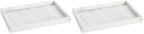 Juvale Large Marble Vanity Tray - Jewelry & Cosmetic Organizer with Drawer Organizer - Bathroom Display with Soap Tray - Home Accent Piece with Marble Decor - 11.7 x 7.7 x 1.1 in White (Pack of 2) - size: 11.7" x 7.7" x 1.1" (Pack of 2)