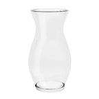 DARENYI Clear Flower Vase, 4.5" Dia 9" H Crystal Transparent Glass Vase Modern Decorative Vase for Flowers, Glass Flower Posy Holder for Home Office Centerpiece Decor - size: 4.5" Dia 9" H