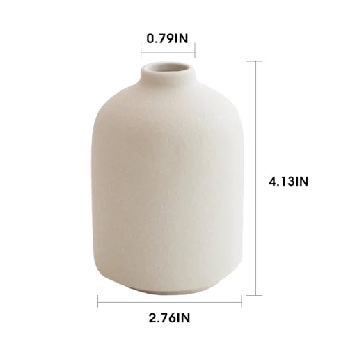 Modern White Small Ceramic Vase Set of 12 for Living Room Bedroom 4.13'' Minimalist Fresh Flower Vases for Home Decor Office Fireplace Centerpieces Nordic Style Gift for Fake Plant 12 Pack - color: 12 Pack White - Style 5