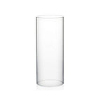 WGVI Hurricane Candle Holder Sleeve, Wide 4", Height 10", Clear Glass Cylinder Candleholder, Chimney Tube, Open Ended Candle Shade, 1 Piece - size: 4"x10"H