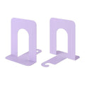 Honagu Bookends, Metal Book Ends, Bookends for Shelves, Book Holder Stopper for Heavy Books/CDs/DVDs ((1 Pair/2 Pieces, Light Purple) - color: Light Purple