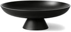 Large Fruit Bowl for Kitchen Counter, Concrete Decorative Bowl for Coffee Table, Modern Key Bowl for Entryway Table (Black)