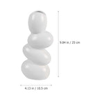 Homoyoyo Abstract Ceramic Flower Vase -Shaped Artistic Desktop Floral Arrangement Vase Home Décor Accent for Living Room and Office