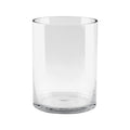 6" Wide 8" High Large Hand Blown Sturdy Clear Cylinder Glass Vase, Centerpiece Flower Vase for Rose, Tulip, Boquets, Hurricane Candle Holder (1, 6"x8") - size: 6"x8"