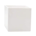 Royal Imports Flower Acrylic Vases Cubes - Decorative Centerpiece for Home or Wedding - Non Breakable Plastic, 6" - White - size: 6"x6"