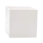 Royal Imports Flower Acrylic Vases Cubes - Decorative Centerpiece for Home or Wedding - Non Breakable Plastic, 6" - White - size: 6"x6"