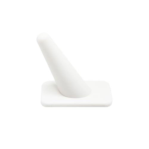 MOOCA 10 Pcs Set Finger Ring Display, Stackable Ring Holder Display Made by Rubber, Jewelry Storage Jewelry Stands for Shows, White Color, 1 3/8 W x 2 1/4 D x 2 1/8 H in - color: 10 pieces, White Rubber