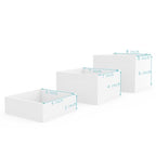 PecMuikee Buffet Risers, Food Risers for Buffet Table, Display Stand Shelf for Catering Dessert Collectibles Jewelry Figures Show, Acrylic Cube Display Nesting Risers with Hollow Bottoms 3PCS