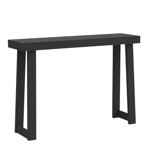 Plank+Beam Solid Wood Console Table, 46 Inch, Sofa Table, Narrow Entryway Table for Hallway, Behind The Couch, Living Room, Foyer, Easy Assembly, Black - color: Black, size: 46" Console Table