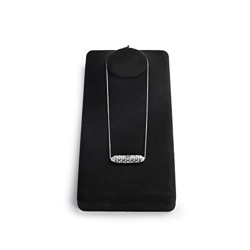 Oirlv Premium Black Microfiber Jewelry Display Tray Jewelry Display Set for Selling Necklace Display Stand Necklace Holder(TT07006) - size: Necklace bust tray