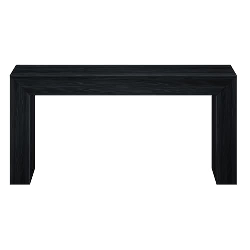 Plank+Beam Grand Console Table, 66 Inch Modern Solid Wood Sofa Table, Narrow Entryway Table for Hallway, Behind The Couch, Living Room, Foyer, Black Wirebrush - color: Black Wirebrush, size: 66 Inch