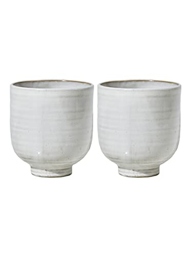 Serene Spaces Living Small Glazed Ceramic Pedestal Bowl, Set of 2- Centerpiece for Vintage Weddings, Events, Measures 4.25" Tall and 4" Diameter - color: 4" Pedestal Bowl, 2 Pcs