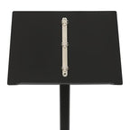 Floorstanding Menu Stand, 12.6 x 11.02 Inch Pedestal Sign Holder for Display Floorstanding Sign Holder with Adjust Panel Angle Hold Presentations, Photos, Sheet Music - color: Black-black