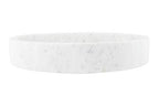 Creative Co-Op Minimalist Round Carved Marble Tray or Charcuterie Board, White, 12" - size: 12"