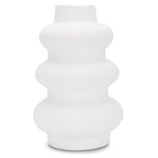 Ajuny Ceramic Vase Set of 2 – White Gourd-Shaped Vases for Centerpieces, Home Decor Living Room, Minimalist Room Decor, Modern Farmhouse Accent, Table Shelf Office Styling, Vases Home Decor Aesthetic. - style: Bottle-Vase