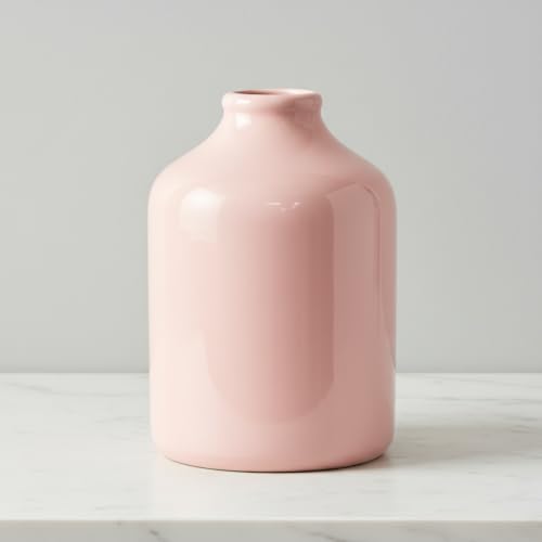 Sunddo Ceramic Vase for Home Decor Shelf Bedroom Living Room Bathroom Windowsill Desk Decor Holiday & Event Table Decor Modern Gift Home Decor Decorative Vase Centerpiece for Flowers - Pink 7 Inch - color: Pink, size: 7 inch