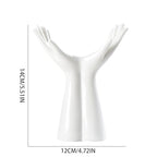 Human Hand Vase - Hand Shape Boho Vase for Flowers, Artistic Ceramic Sculpture Pot, Unique Decor Piece | for Living Room Tabletop Bedroom Shelf Entryway Home Art Bohemian Decoration