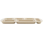 G.E.T. 6 Compartment School Cafeteria Tray, Right Handed, 10" x 15", Sandstone (4 Pack) - color: Sandstone, size: 10" x 15", style: 4 Pack Right Handed Trays