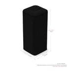Microfiber Jewelry Ring Display Stand Rings Display Organizer Stand (Black, High) - size: 1.77" x 1.77" x 3.94"