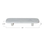 Bloomingville Marble Footed Serving Pedestal, White