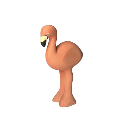 Safari Animal Figurines, Pink Flamingo Figurine, Wild Animal Statues, Hand Painted Jungle Animal Sculptures, Educational & Decorative Wild Life Figures, African animal sculptures decor - color: Flamingo