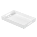 Acrylic Tray with Embedded Handle, 10x15 Inch, White - color: White, size: 15" x 10" x 2"