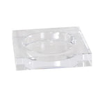 Crystal Candle Dish — by Alice Lane Home Collection — Size Large — Smooth, Round Cutout is The Perfect Size for Your Favorite Candle or Diffuser — Clear K9 Crystal Design - size: Large