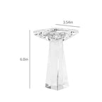 Crystal Taper/Pillar Candle Holders Set of 2, Heavy Solid Hand Cut Candle Stands Set, 6.3 Inches Height, Table Centerpiece Home Decor for Wedding, Dining, Party, Clear