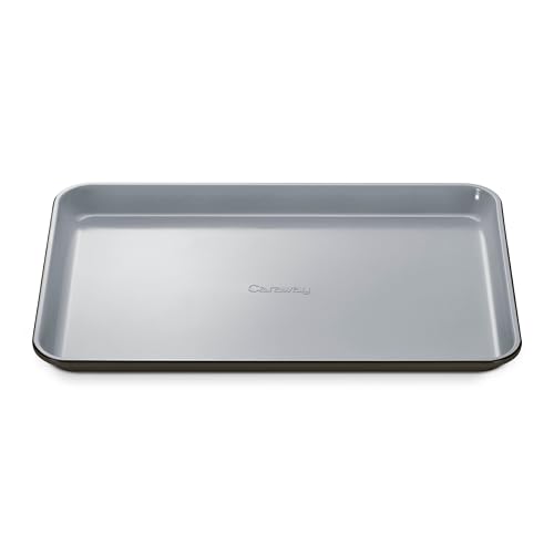 Caraway Non-Stick Ceramic Baking Sheet - Naturally Slick Ceramic Coating - Non-Toxic, PTFE & PFOA Free - Perfect for Baking, Roasting, and More - Medium (15" x 10") - Black - color: Black, size: Medium 10" x 15"