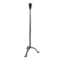 Creative Co-Op 20" H Hand-Forged Cast Metal Footed Taper Holder, Black
