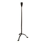 Creative Co-Op 20" H Hand-Forged Cast Metal Footed Taper Holder, Black